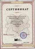 Сертификат участника в семинаре"Логические блоки Дьенеша" в объеме 2 академических часов 17 апреля 2018г Москва